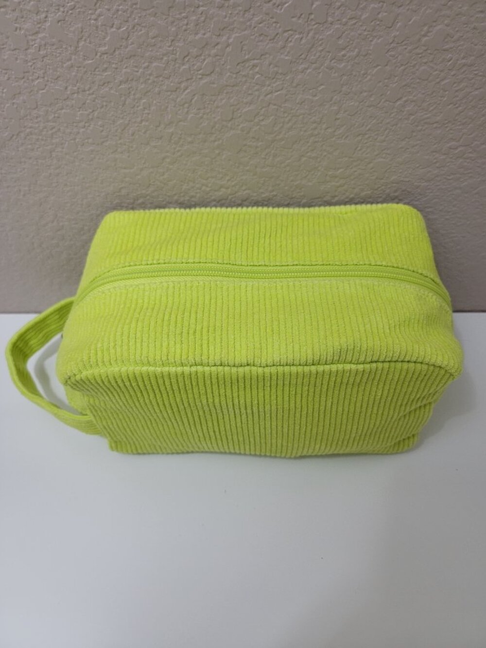 Sephora Green Corduroy Cosmetic Bag | Travel Makeup Toiletry Case
